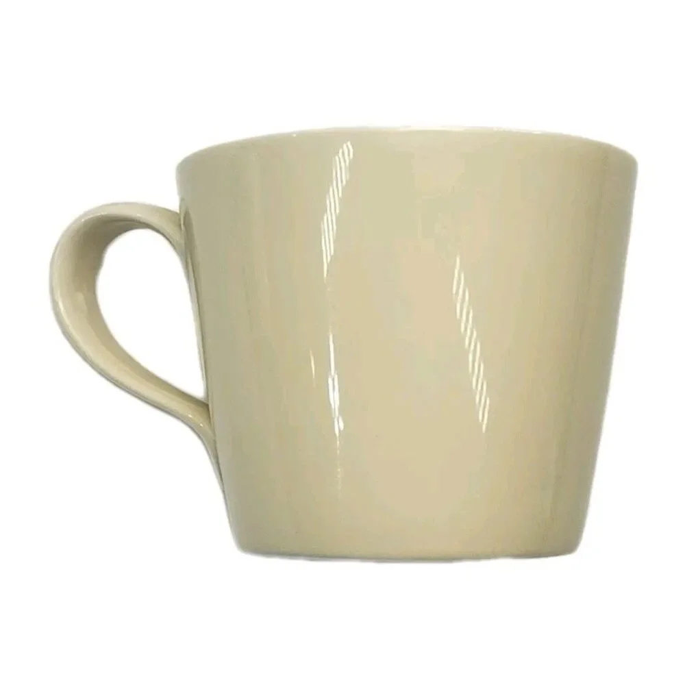 Crate & Barrel Coffee Mugs Set of 6 Ivory 3.25